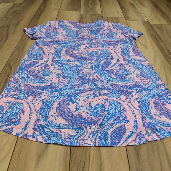 NWT! Lilly Pulitzer Etta Top Coastal Blue Maybe Gator Size XS - Picture 10 of 11
